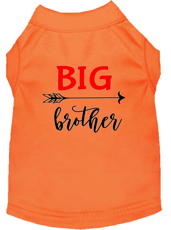 Big Brother Screen Print Dog Shirt Orange XL